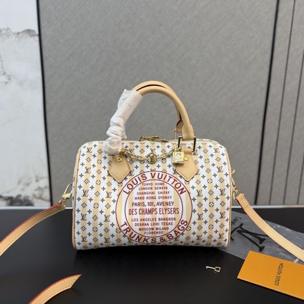 Alternative view of Louis Vuitton Stamp Pink Speedy Bandouliere 20 Cream 20.5Cm M29459