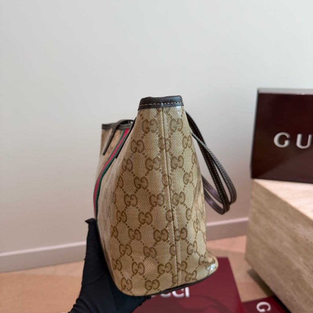Gucci Tribeca Small Tote Bag Brown GG Canvas 25Cm 875236 FAF79 8547 - Image 6