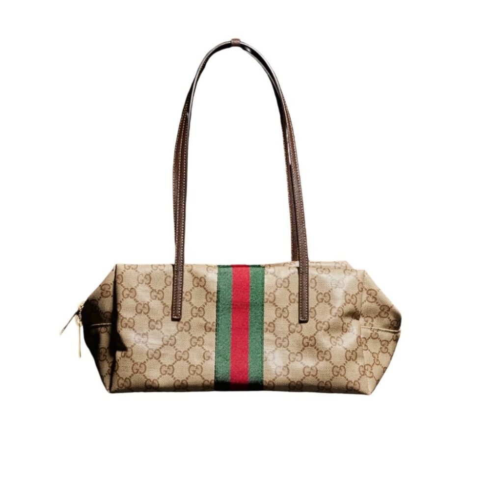 Gucci Melrose Medium Boston Bag Brown GG Canvas 29Cm 875228 FAF79 8547
