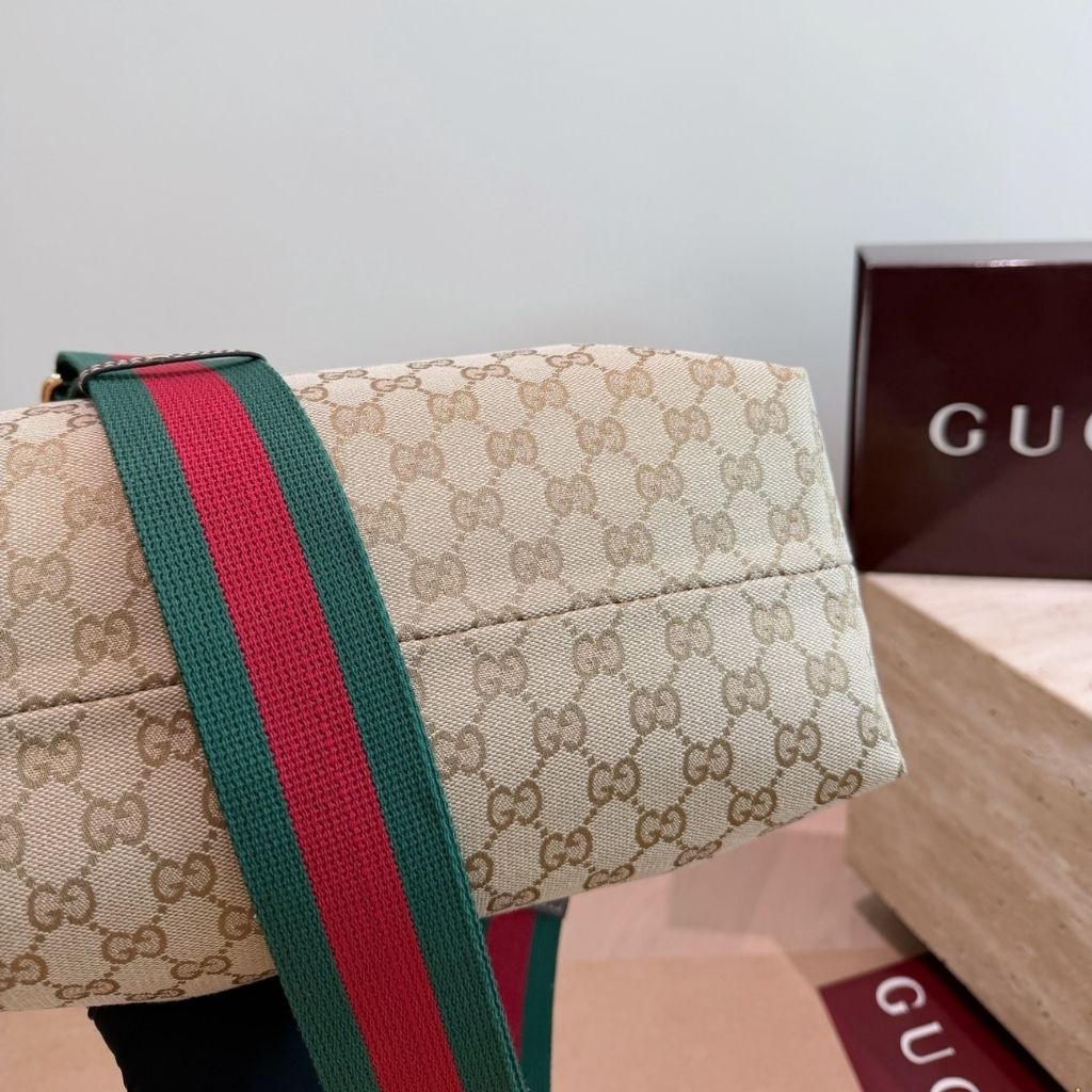 Gucci Brera Medium Crossbody Bag Brown GG Canvas 33Cm 866938 FAFV9 9653 - Image 9