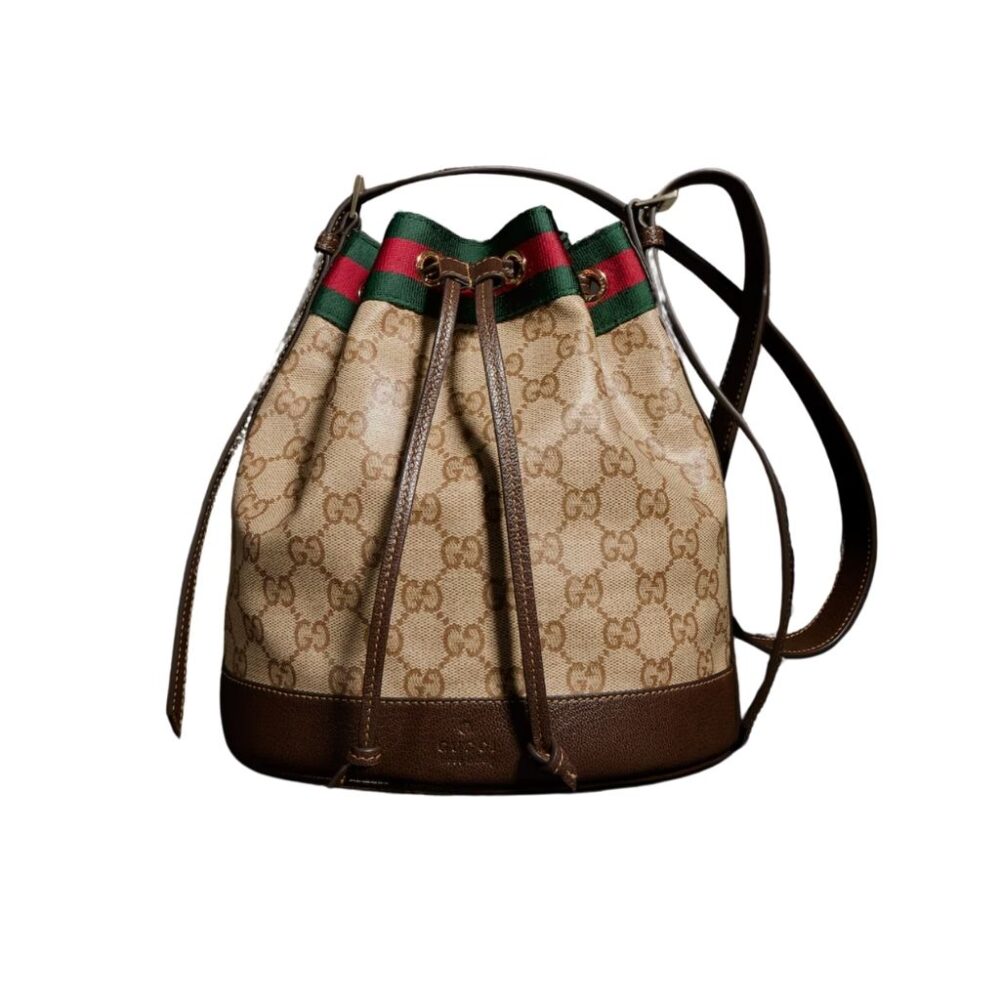 Gucci Venice Small Bucket Bag Beige And Brown GG Canvas 20.5Cm A002GW FAF79 8547
