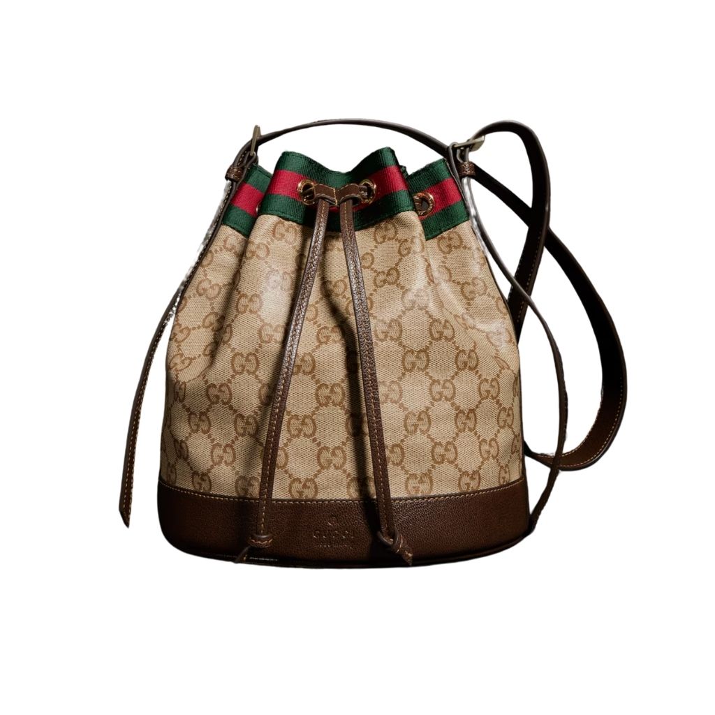 Gucci Venice Small Bucket Bag Beige And Brown GG Canvas 20.5Cm A002GW FAF79 8547