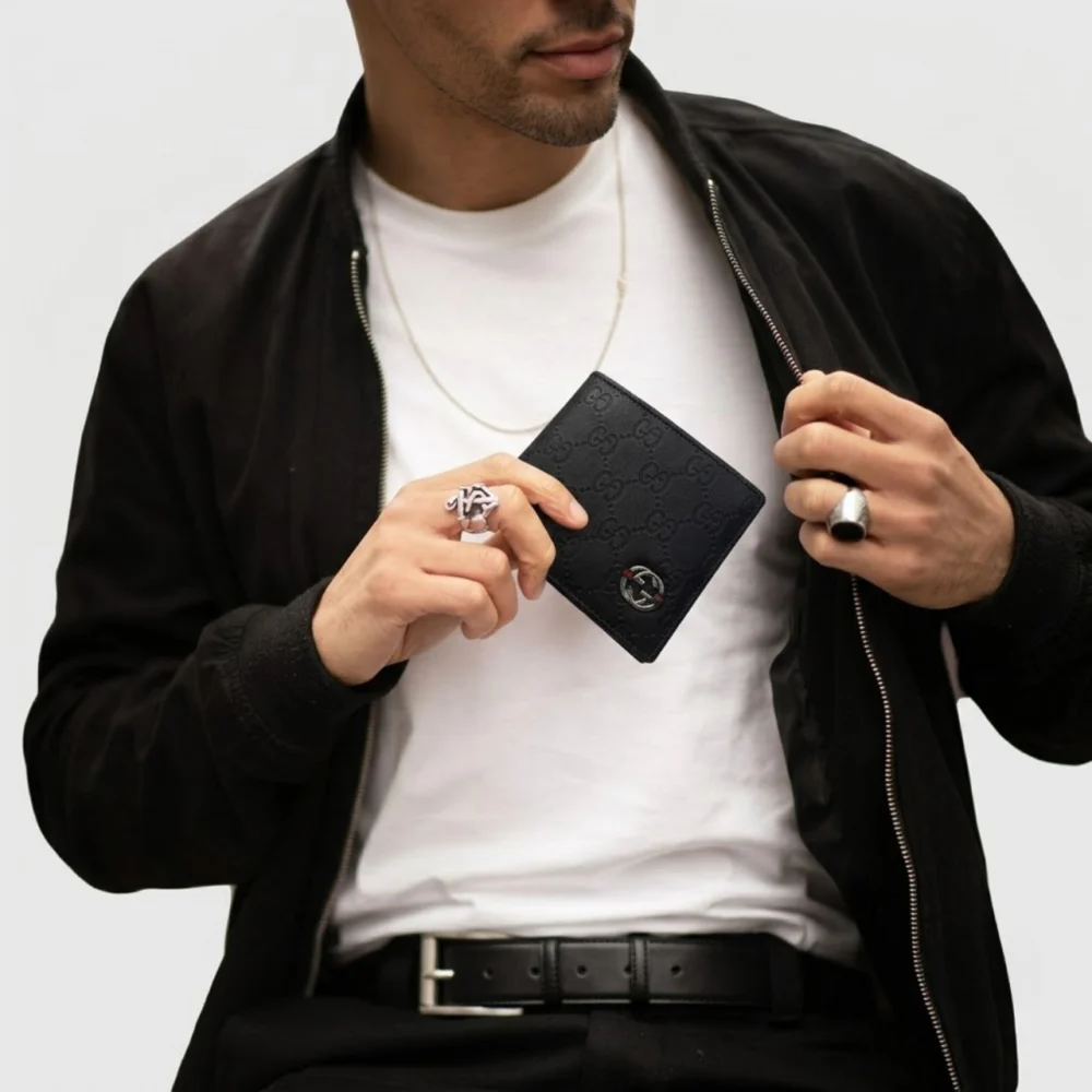 Alternative view of Gucci GG Signature Bifold Wallet Black 11cm