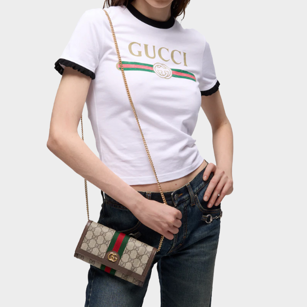 Alternative view of Gucci Ophidia Continental Wallet Brown GG Supreme 19Cm 523153 96IWG 8745
