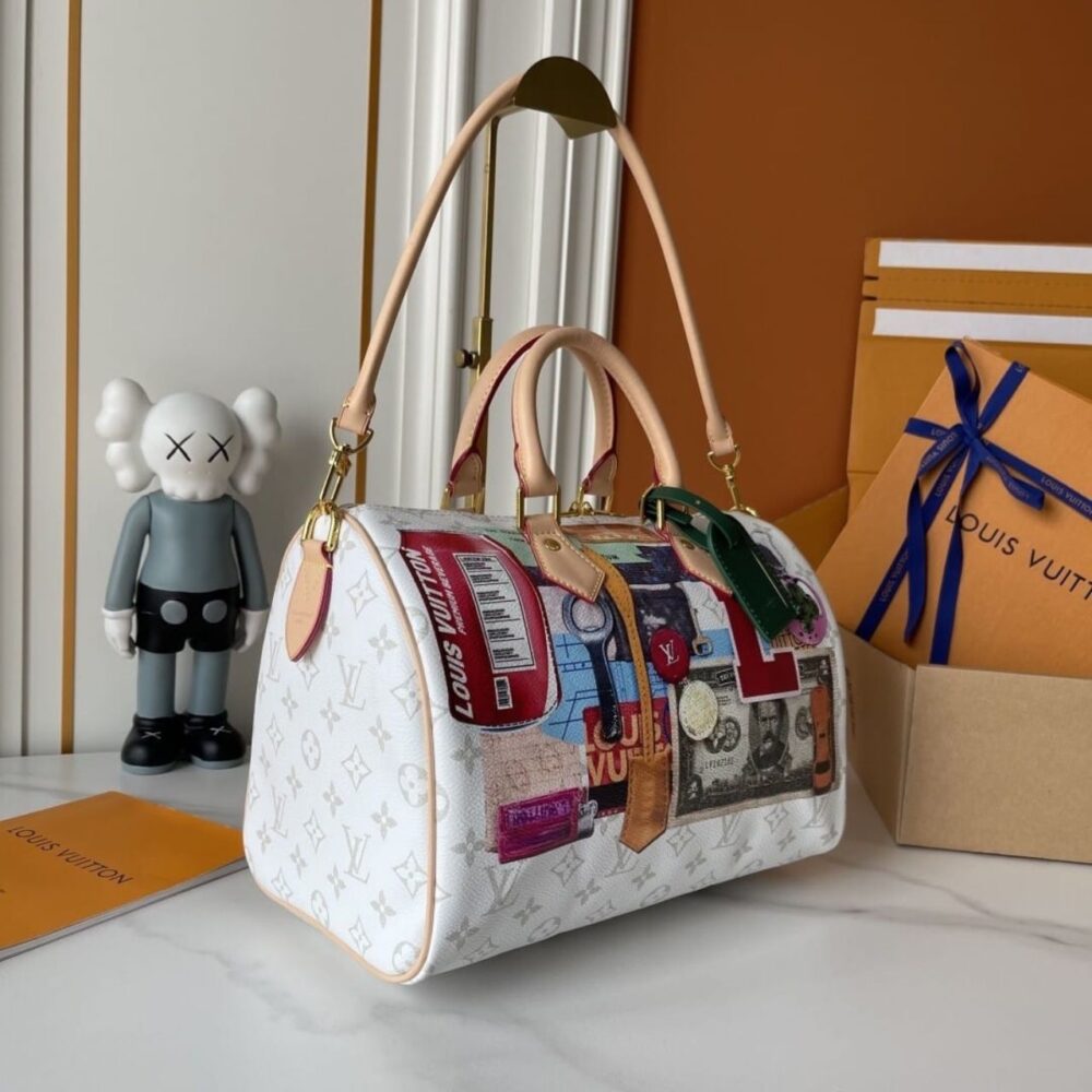 Alternative view of Louis Vuitton Speedy Soft 30 From Cruise 2027 Collection White Multi-Colored 30Cm
