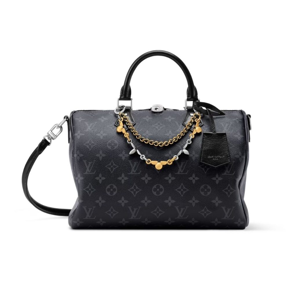 Louis Vuitton Speedy Soft 30 Black-Gray Monogram 30Cm M15102