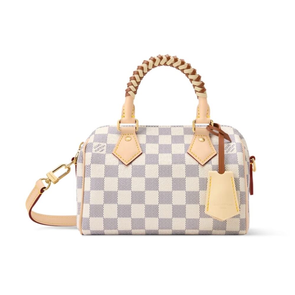 Louis Vuitton Speedy Bandouliere Damier Azur Gray 20cm N40950