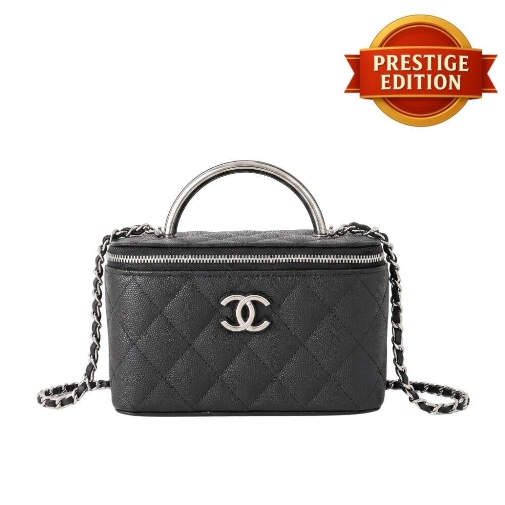 Prestige Edition - Chanel Vanity Rectangular Top Handle Black 19cm