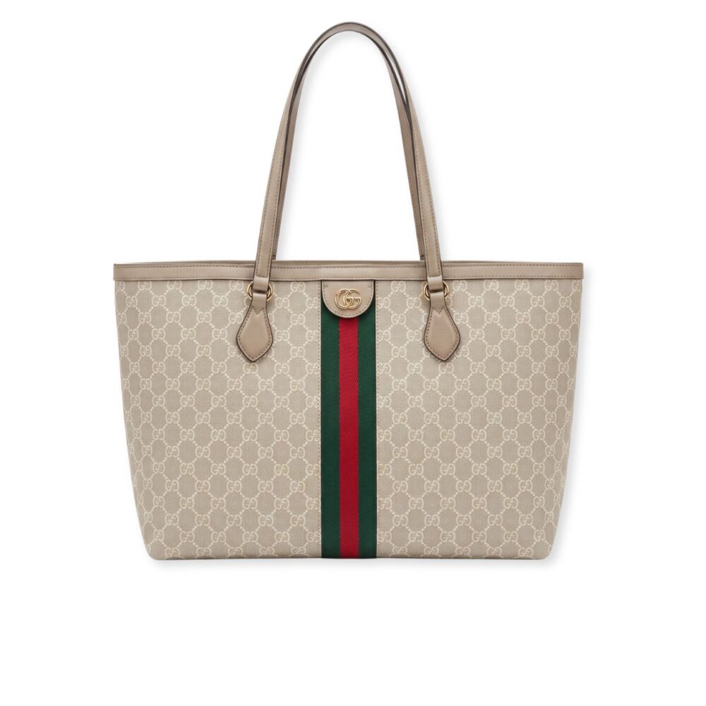 Gucci Ophidia Medium GG Tote Bag Beige Ebony 38Cm 631685 96IWB 8745