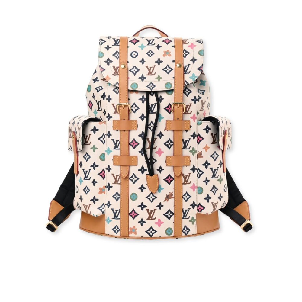 Louis Vuitton Christopher Backpack Monogram Multicolor White 41Cm