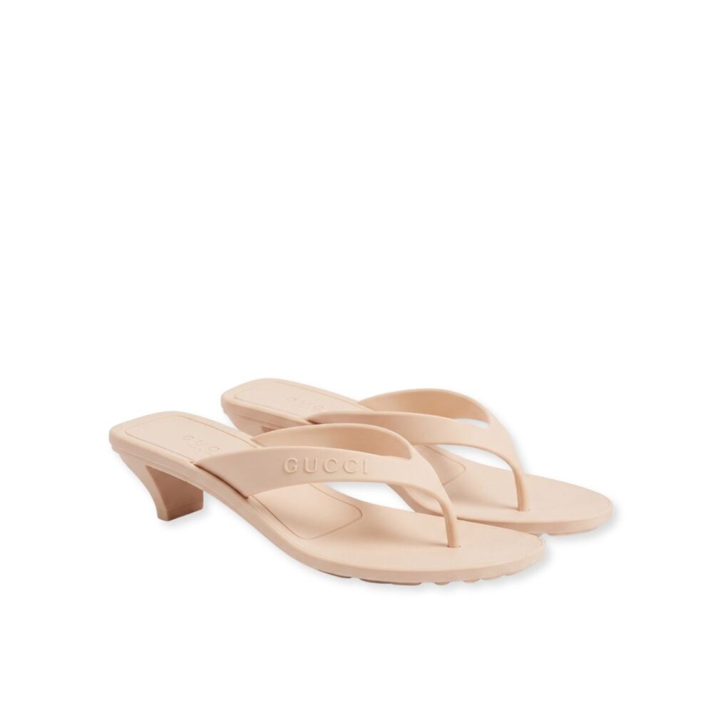 Gucci Women's Vittoria Thong Beige Rubber