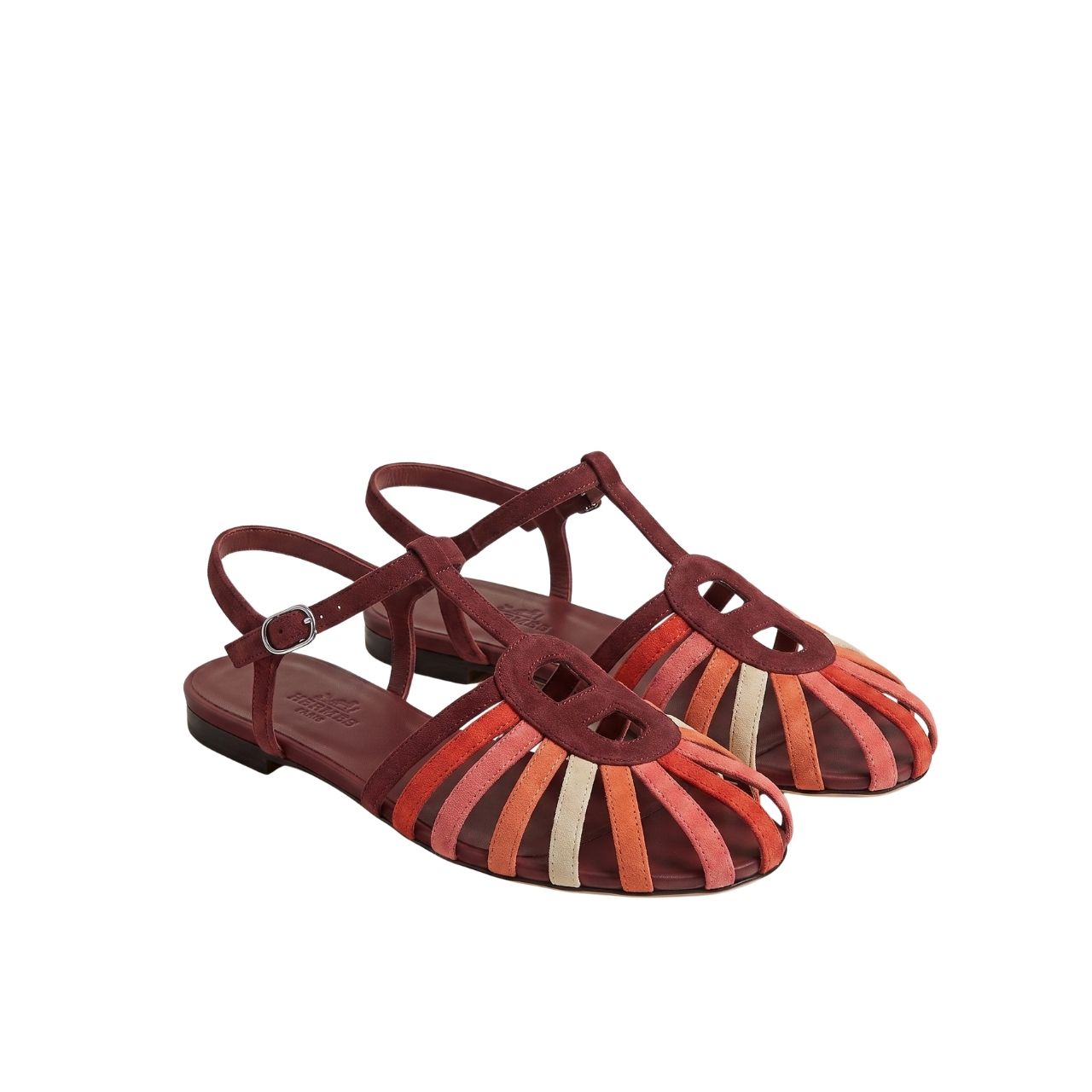 Hermes Nour Sandal Multicolore Rouge H H262095Z L1360