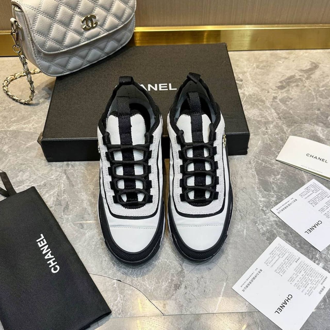 Chanel 2023 Interlocking CC Logo Athletic Sneakers - Image 6
