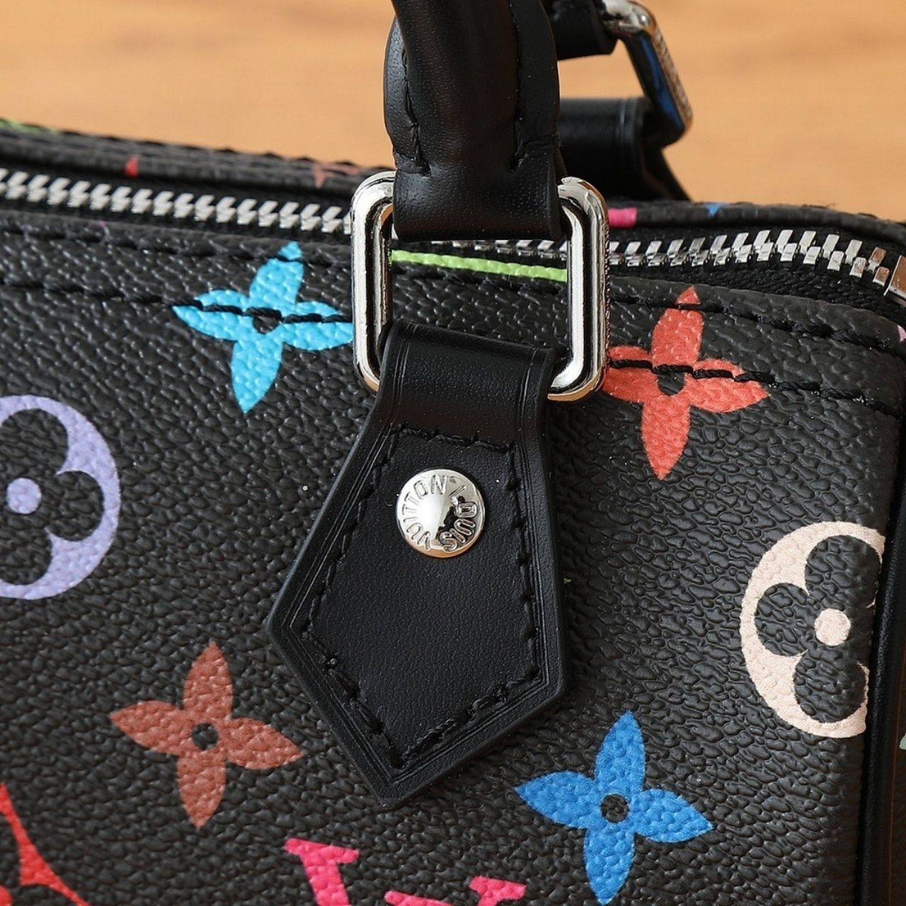 Louis Vuitton LV x TM Nano Speedy Multicolore Noir 16cm M13406 - Image 7