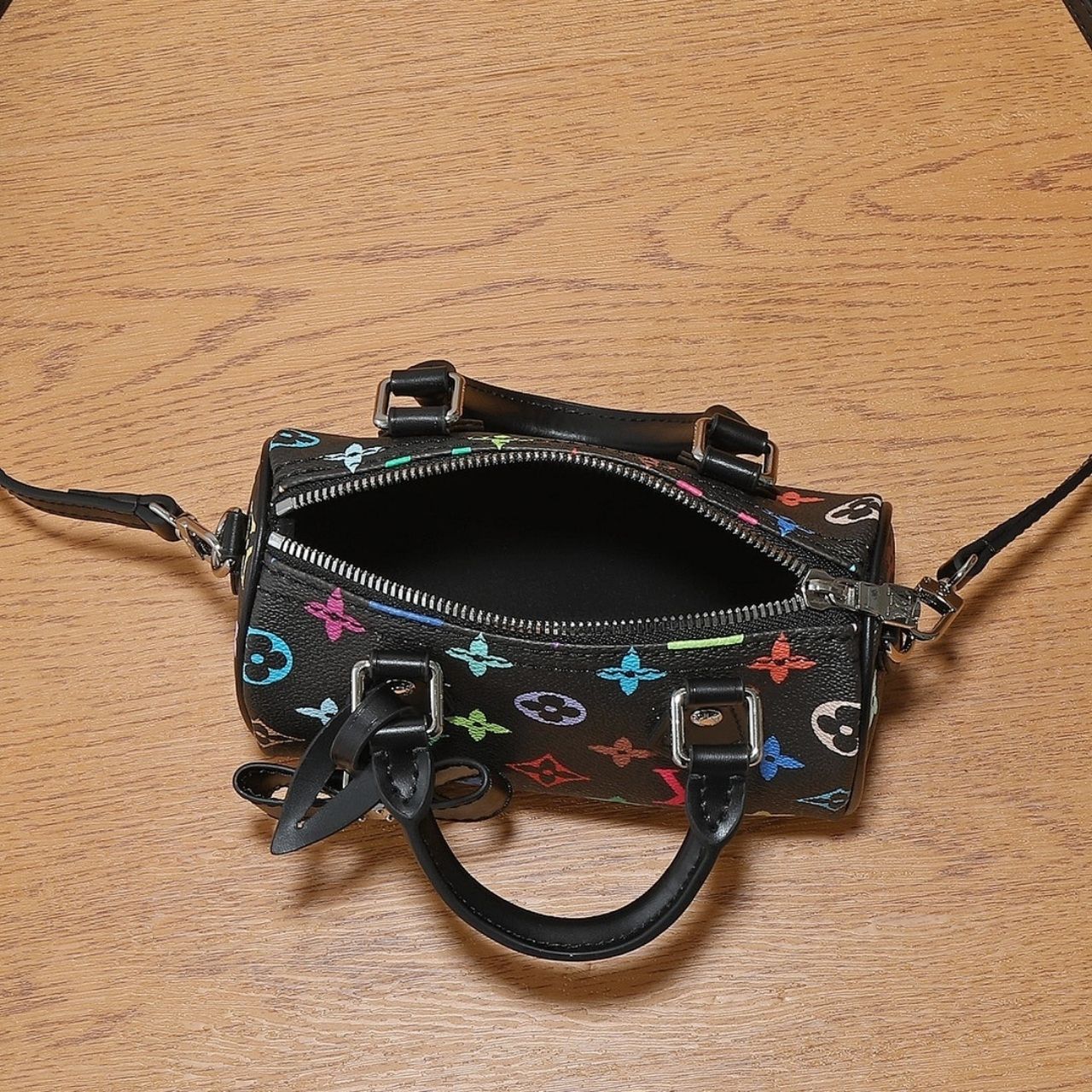 Louis Vuitton LV x TM Nano Speedy Multicolore Noir 16cm M13406 - Image 8