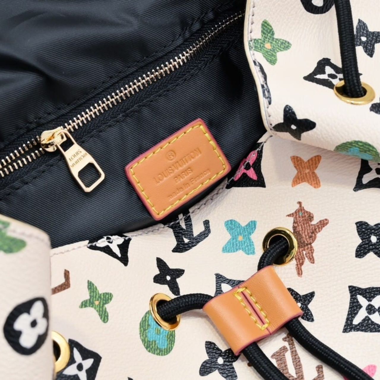 Louis Vuitton Christopher Backpack Monogram Multicolor White 41Cm - Image 4
