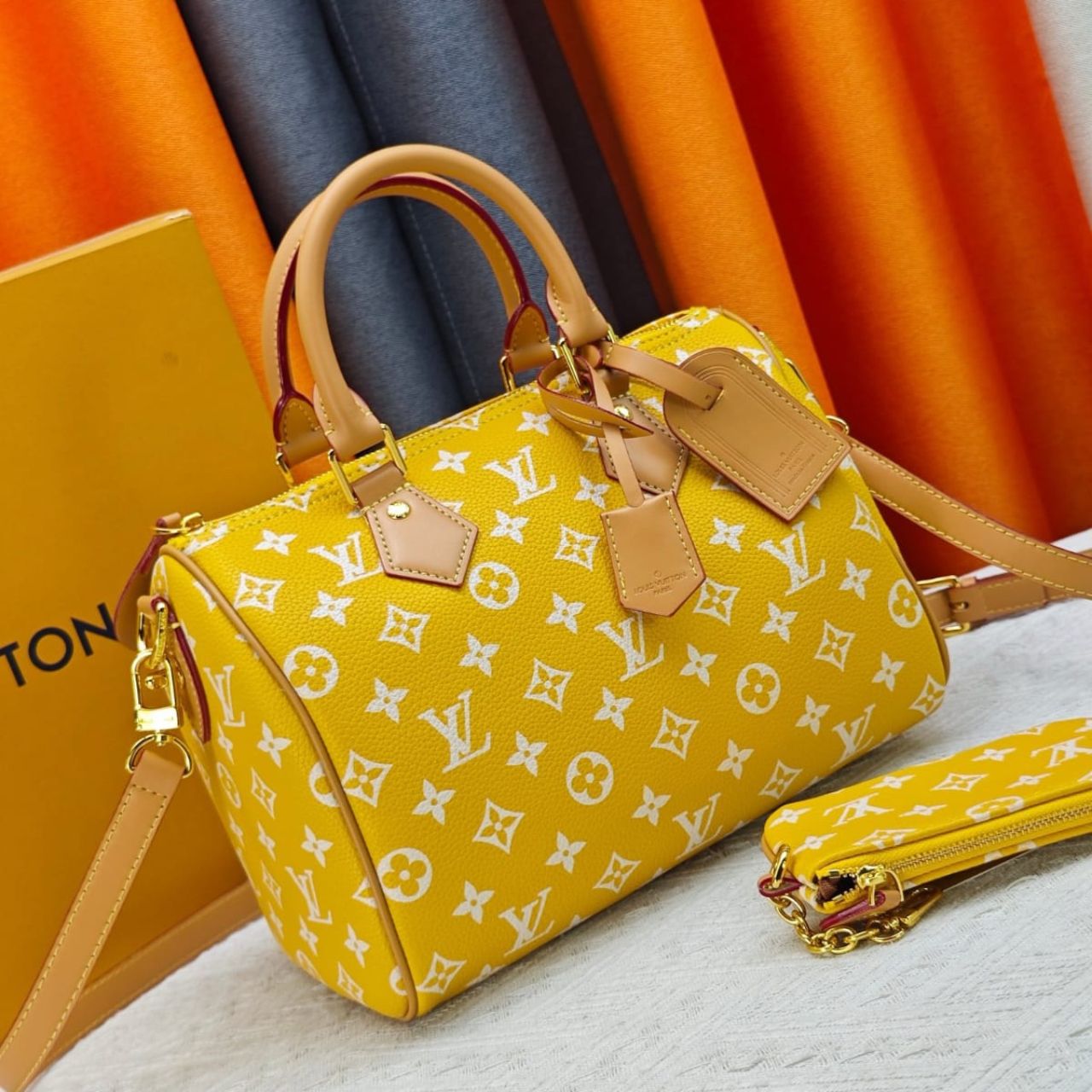 Louis Vuitton Speedy P9 Bandouliere 30 Jaune Mat 30cm M24426 - Image 4