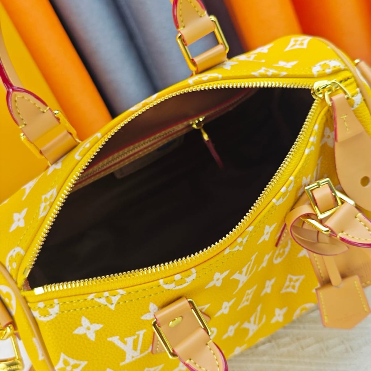 Louis Vuitton Speedy P9 Bandouliere 30 Jaune Mat 30cm M24426 - Image 5