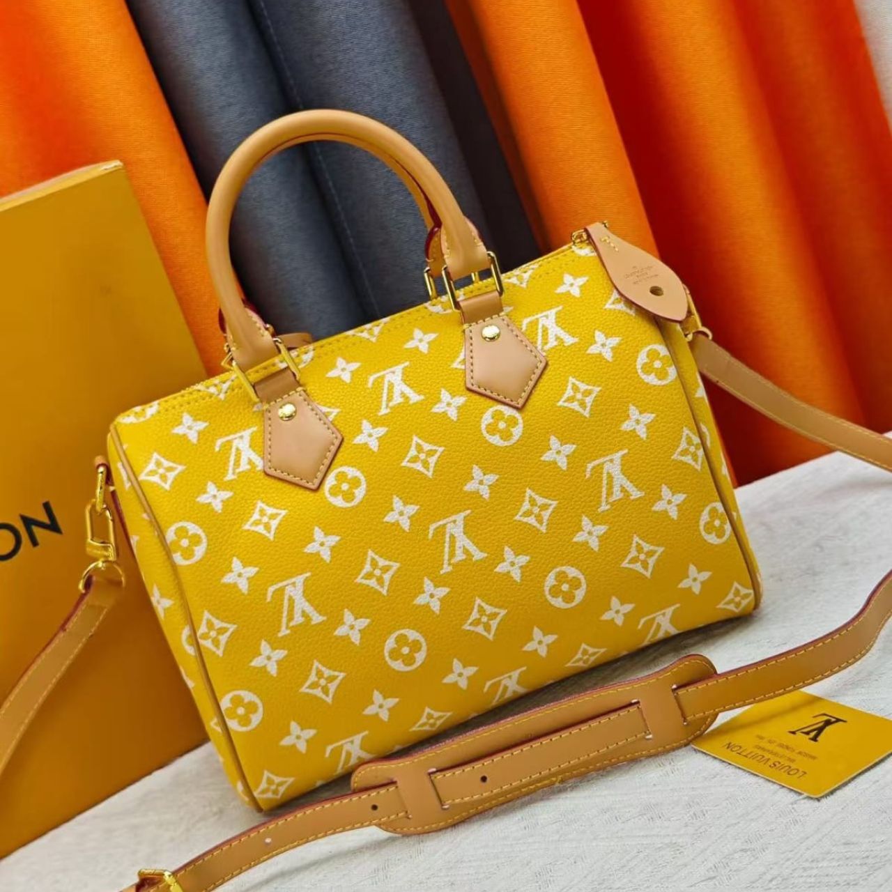 Louis Vuitton Speedy P9 Bandouliere 30 Jaune Mat 30cm M24426 - Image 7