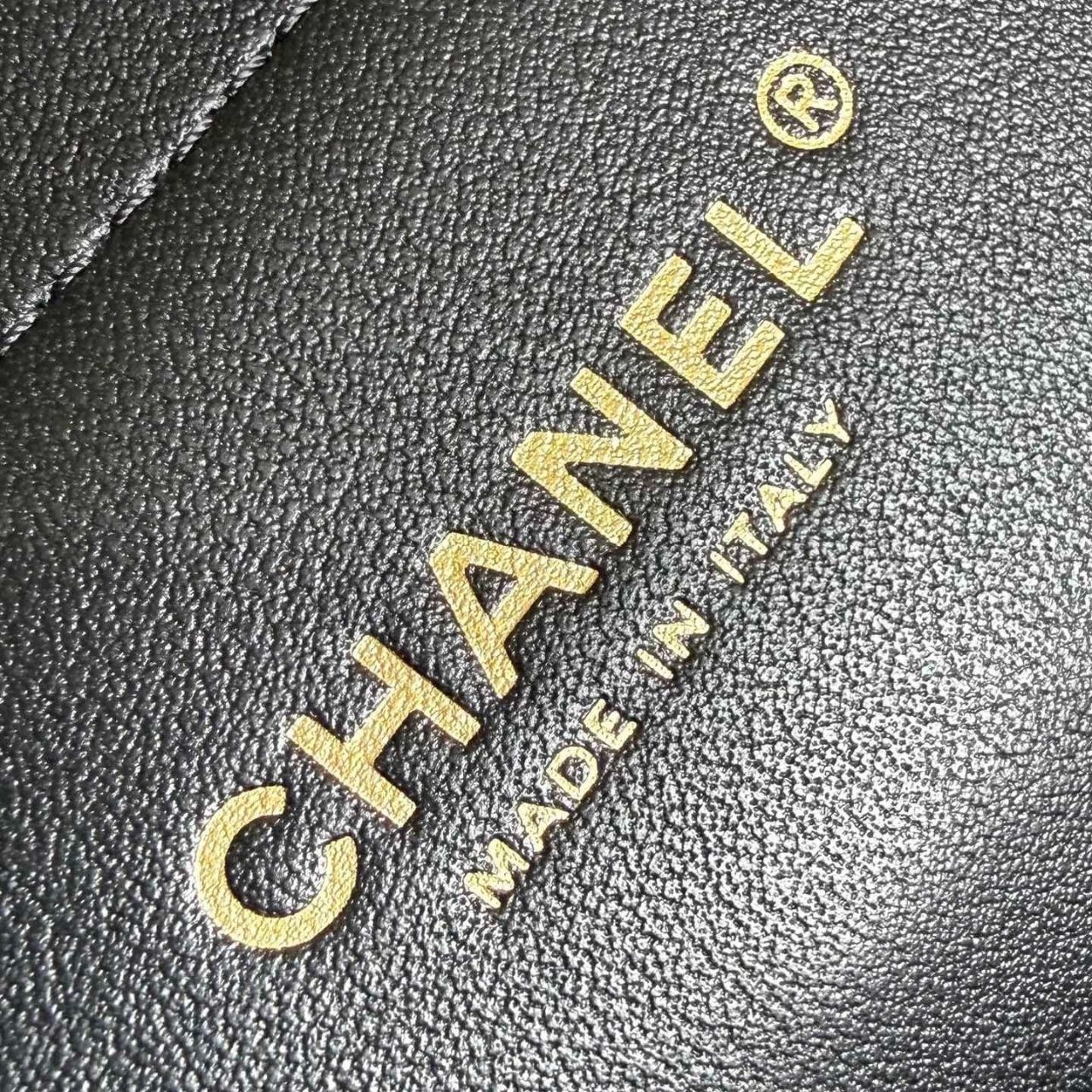 Chanel Shopping Flap Tweed Tote Black Multicolor Large 43Cm - Image 11