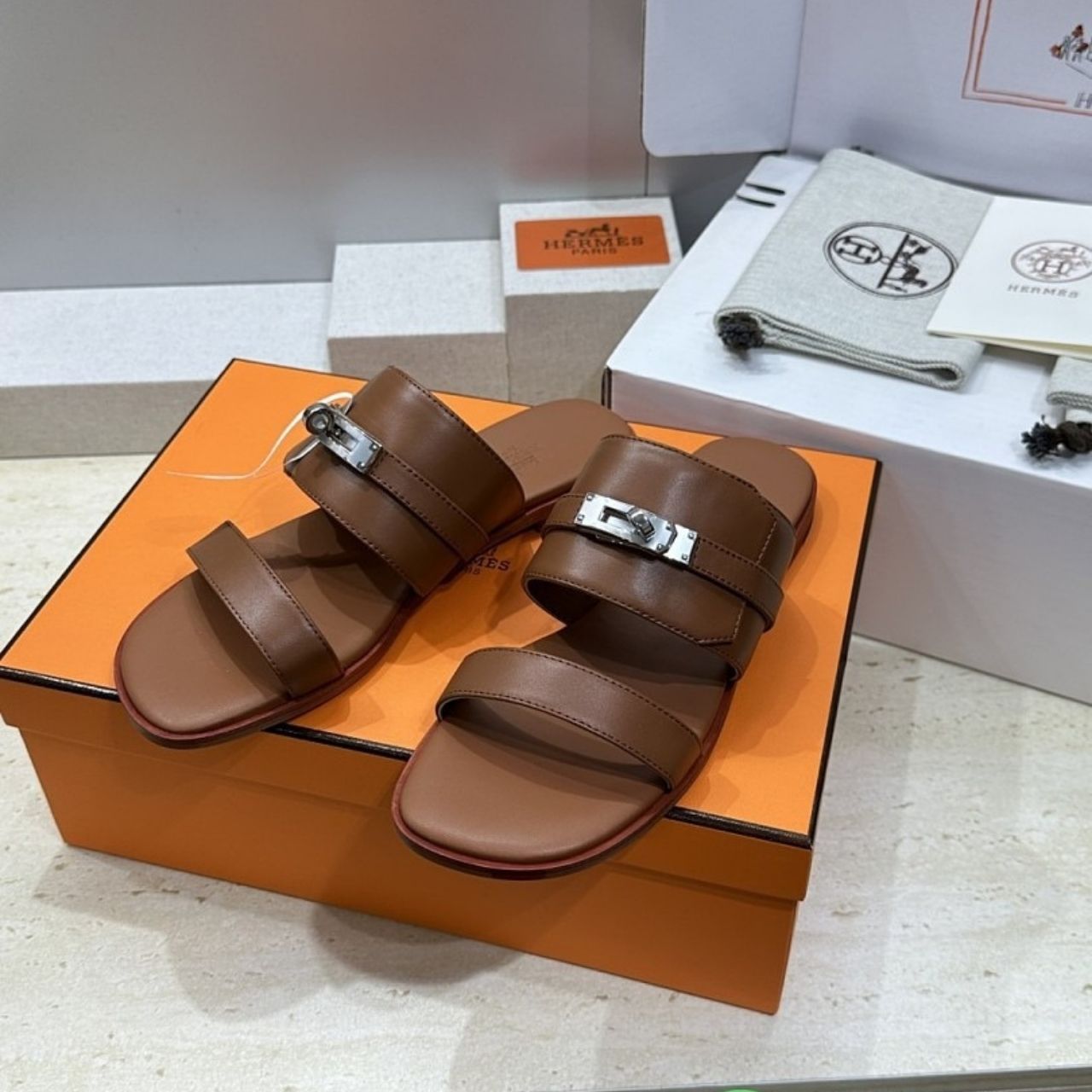 Hermes Jackson Sandal Gold H242951ZH02 - Image 7