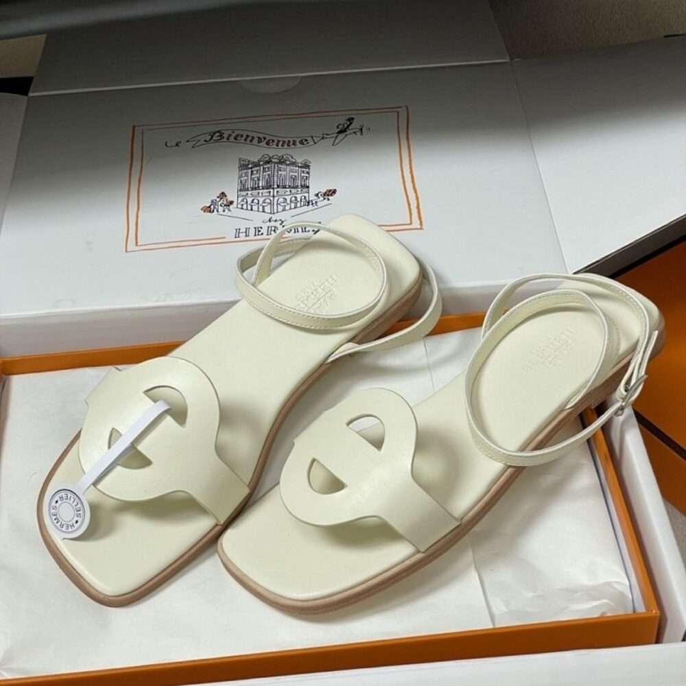 Alternative view of Hermes Julie Sandal Blanc H242061Z 02360