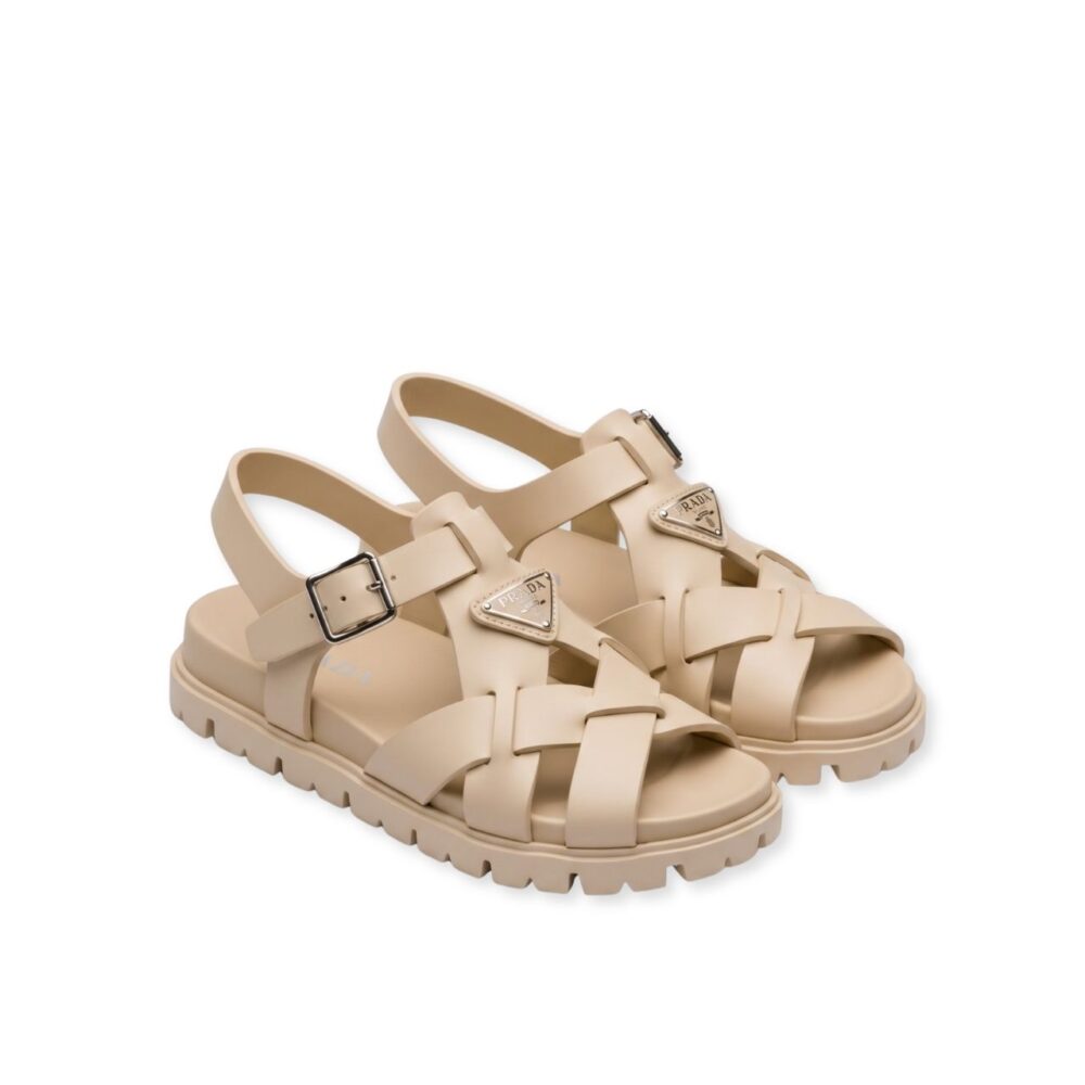 Prada Monolith Fisherman Sandals Beige 2026