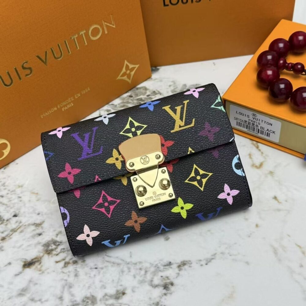 Alternative view of Louis Vuitton Sarah Wallet Monogram Multicolor Black 12cm