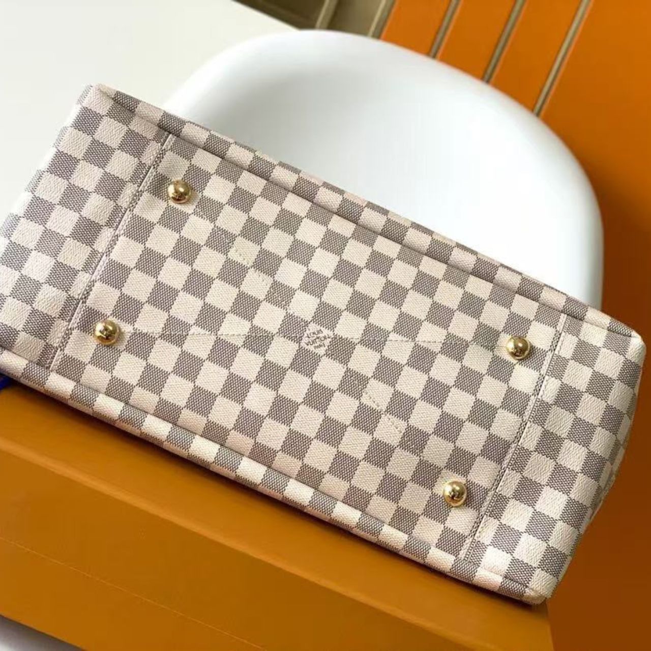 Prestige Edition - Louis Vuitton Graceful MM Damier Azur Rose Ballerine 46Cm N44049 - Image 7