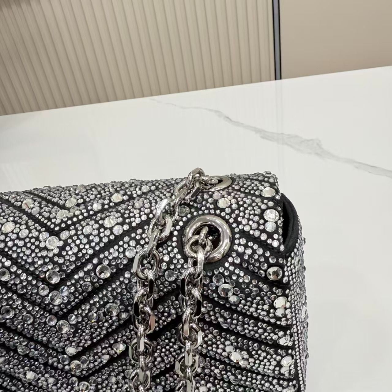 Prestige Edition – Gucci Marmont Crystal Embellished Small Shoulder Bag 22cm - Image 5