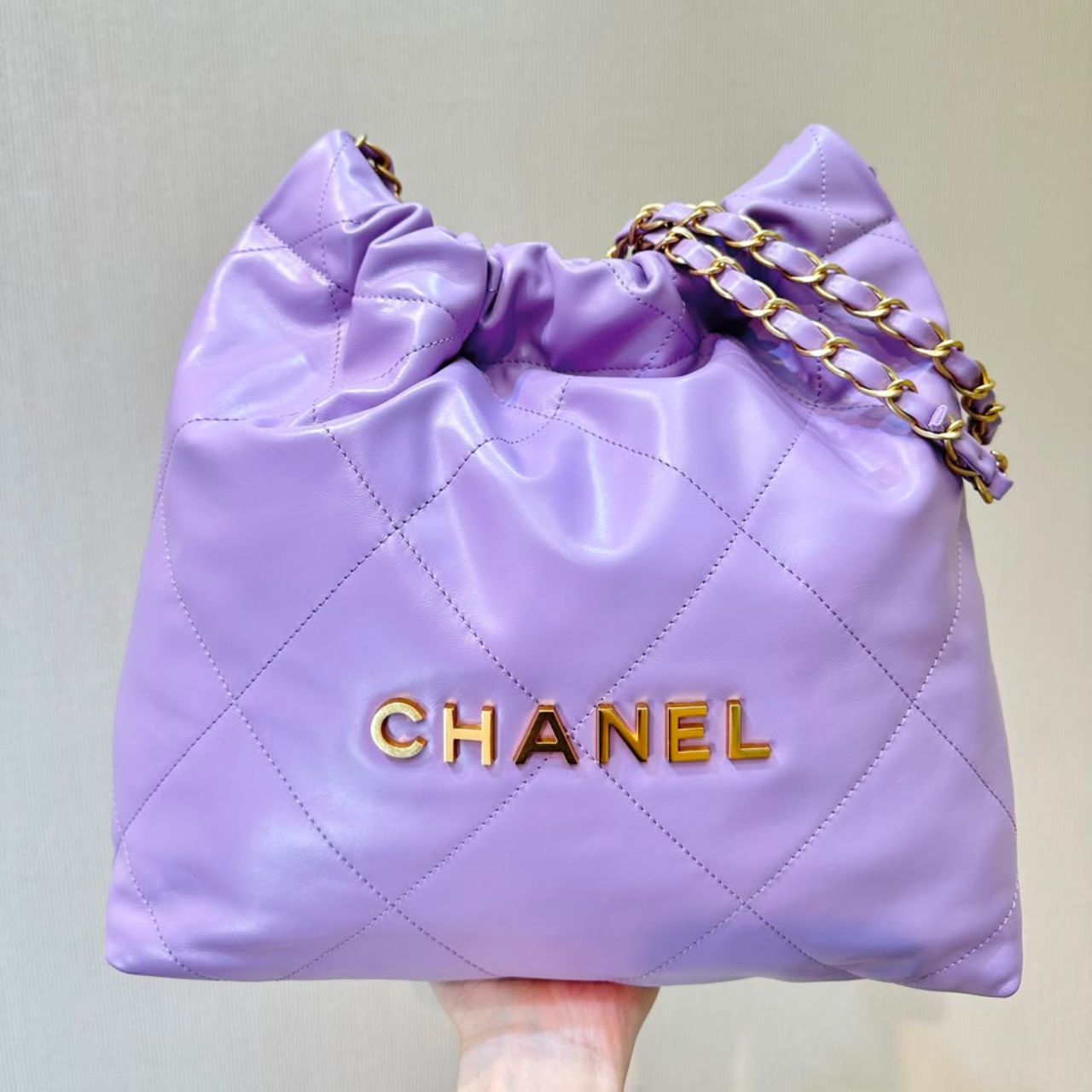 Chanel 22 Mini Handbag Light Purple 20cm AS3980 B19059 94305 - Image 5