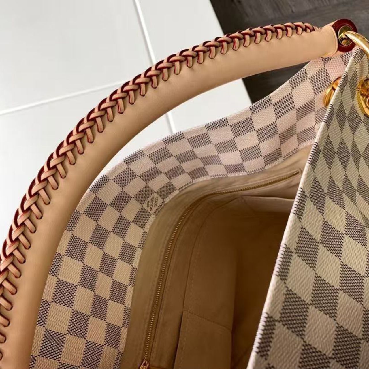 Prestige Edition - Louis Vuitton Graceful MM Damier Azur Rose Ballerine 46Cm N44049 - Image 5