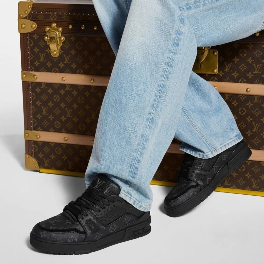 Alternative view of Louis Vuitton LV Trainer Sneaker Black Monogram 1ADH47
