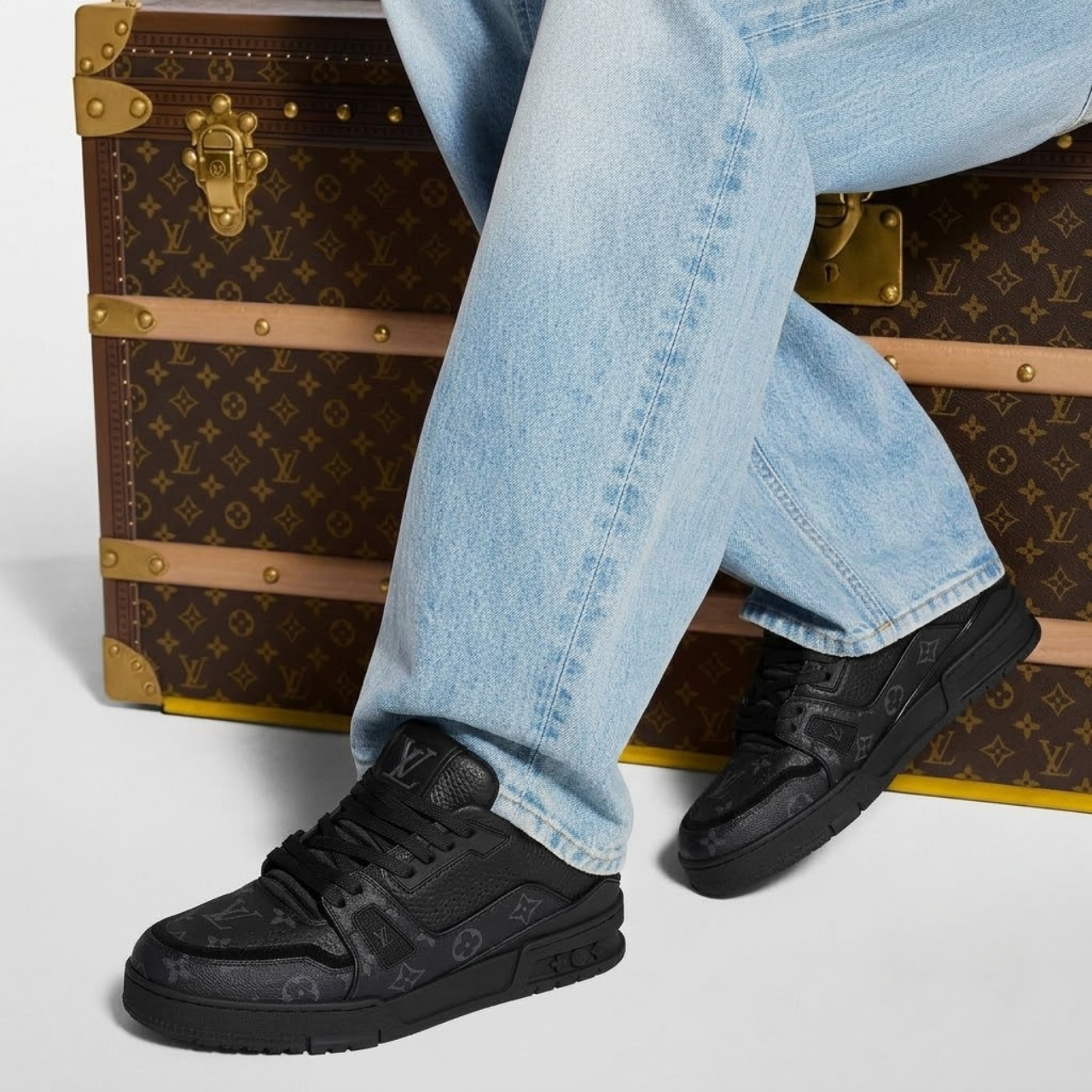 Louis Vuitton LV Trainer Sneaker Black Monogram 1ADH47 - Image 2