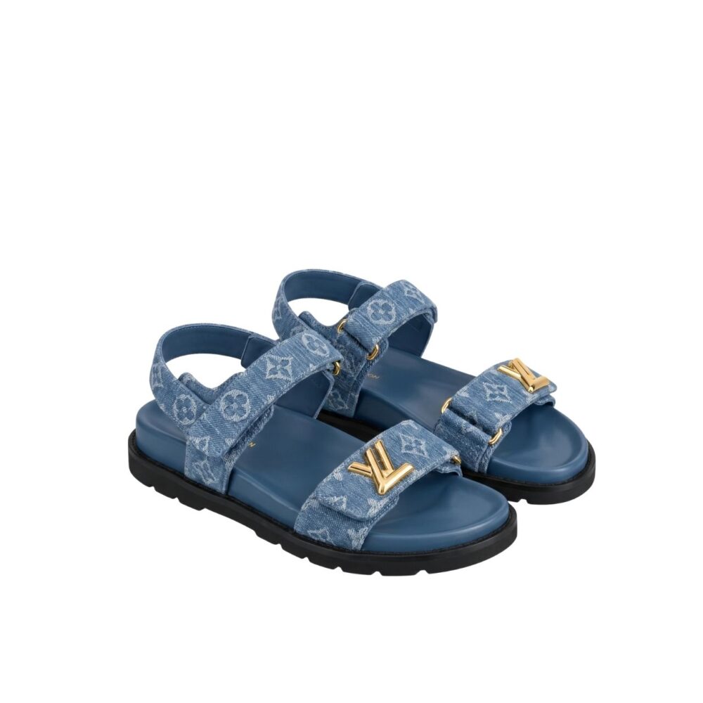 Louis Vuitton LV Sunset Flat Comfort Sandal Bleu 1ADIDV