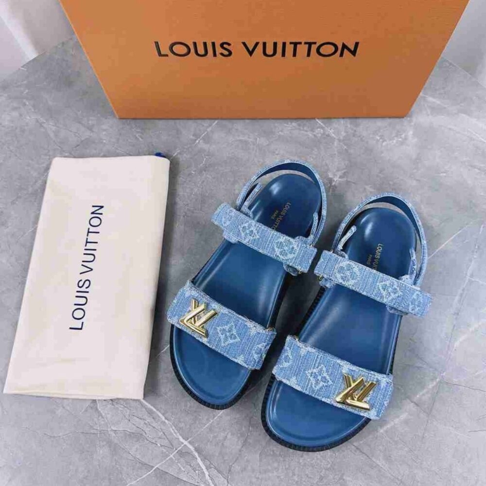 Alternative view of Louis Vuitton LV Sunset Flat Comfort Sandal Bleu 1ADIDV