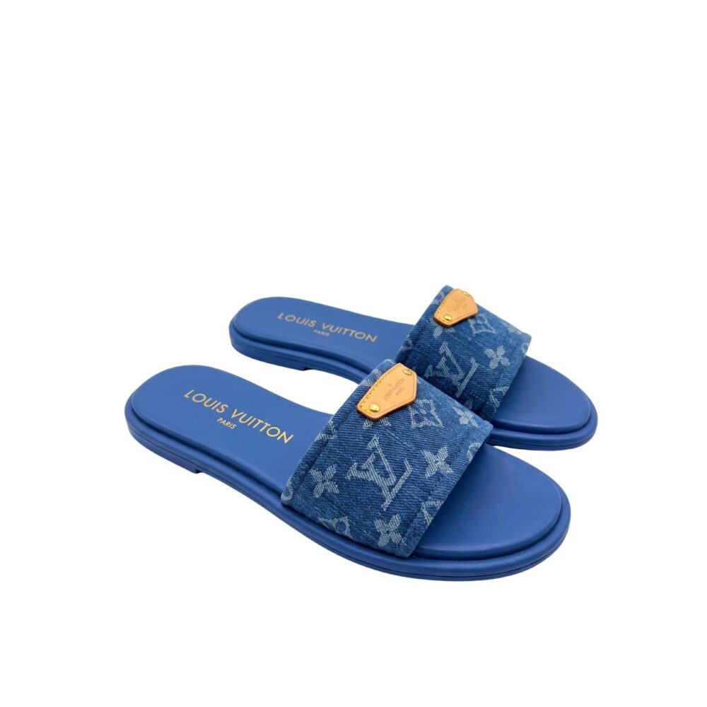 Louis Vuitton Lily Flat Mule Bleu 1AGX62