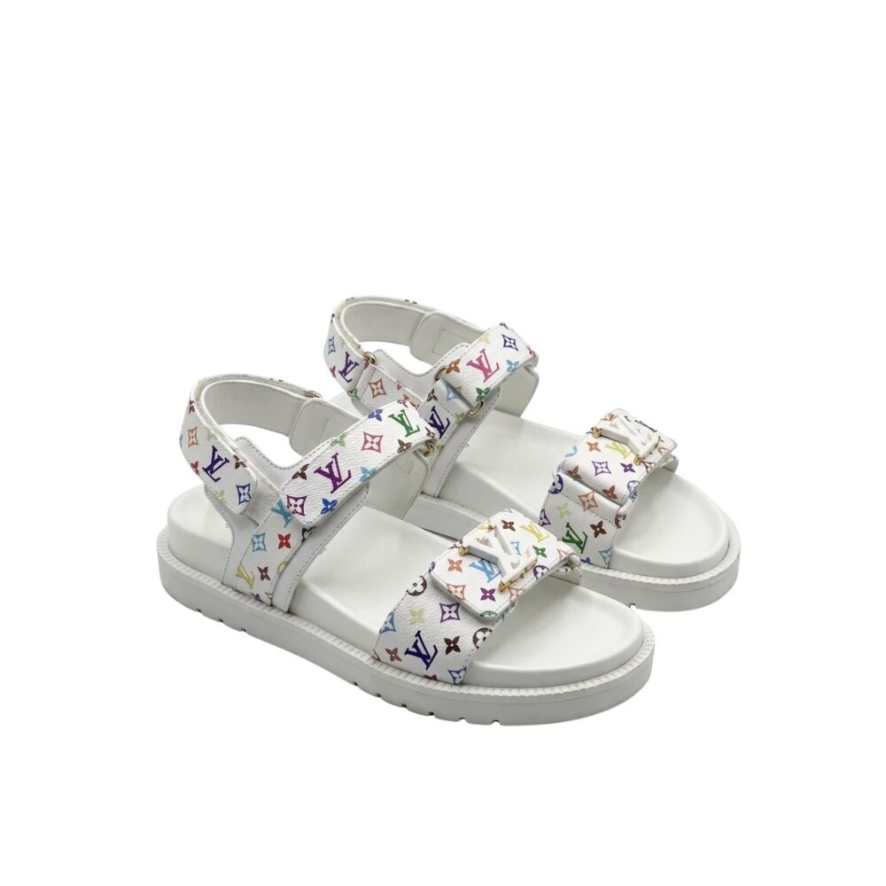 Louis Vuitton LV x TM LV Sunset Flat Comfort Sandal Blanc 1AGXEM