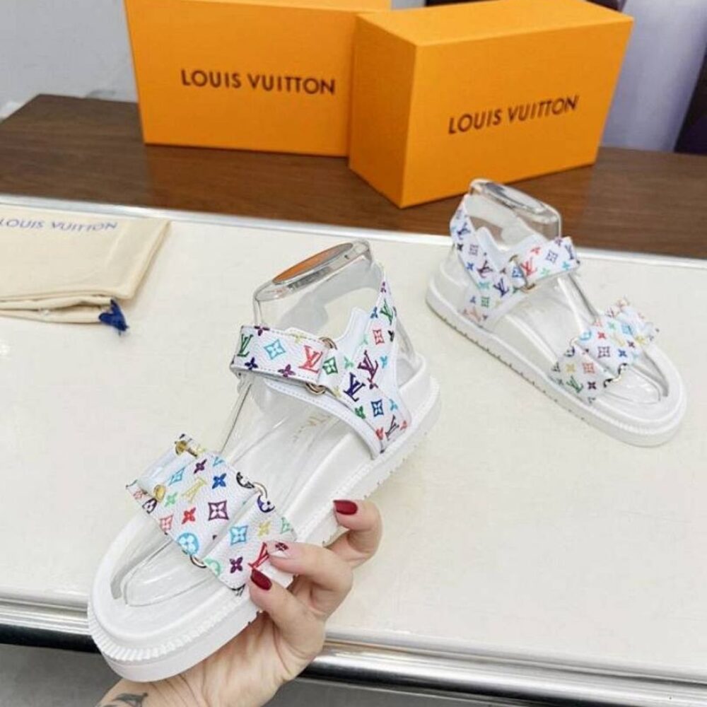 Alternative view of Louis Vuitton LV x TM LV Sunset Flat Comfort Sandal Blanc 1AGXEM