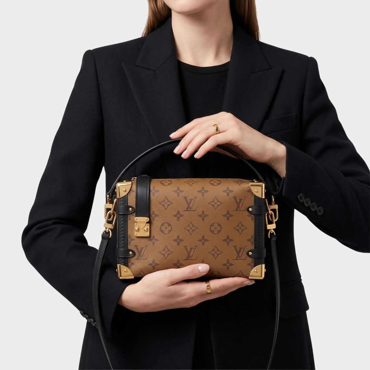 Louis Vuitton Side Trunk MM Monogram Reverse Brown 23Cm M46815 - Image 2