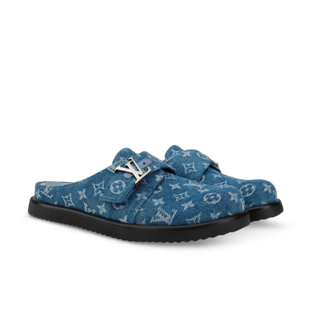Louis Vuitton LV Easy Mule Dark Blue Denim 1AKCQ6