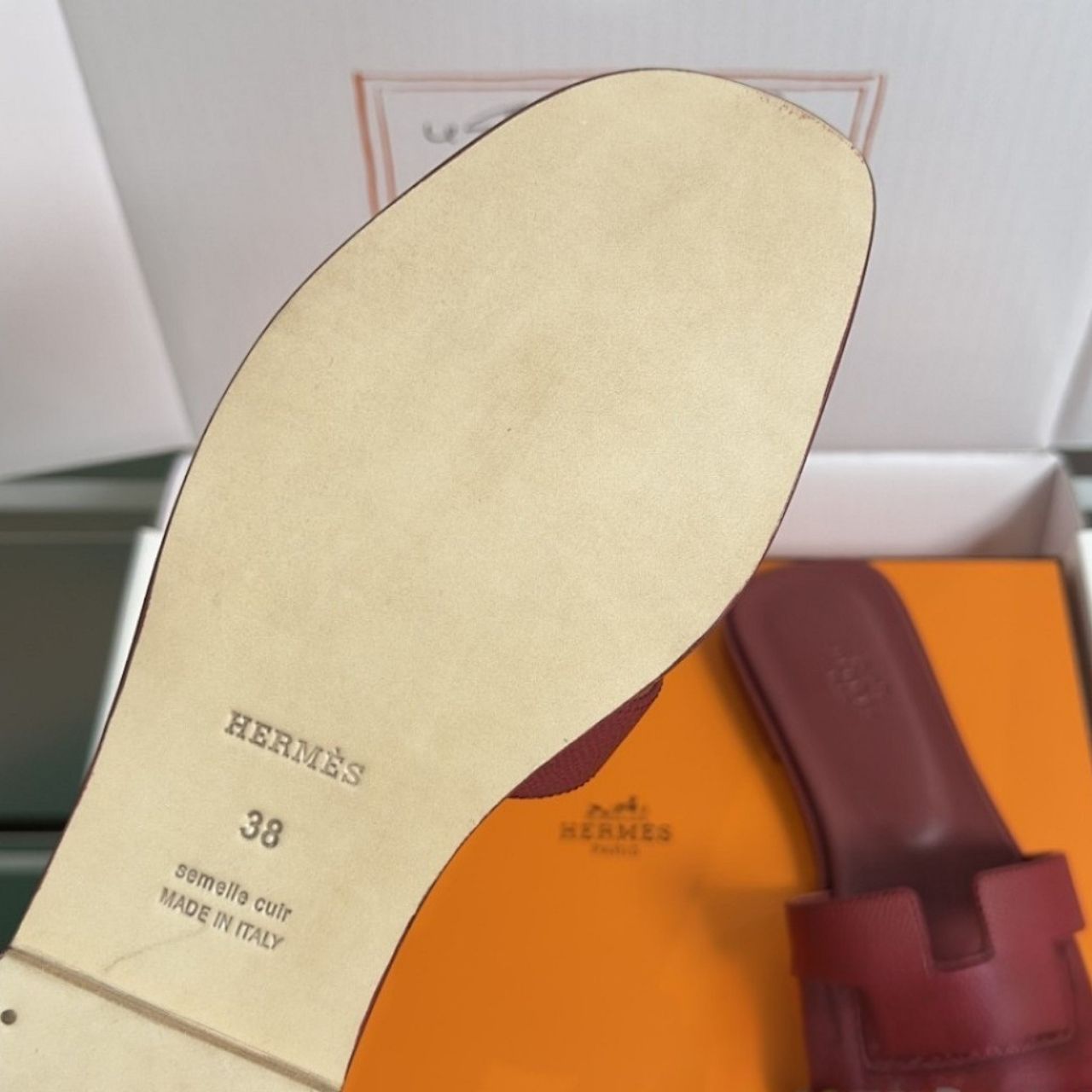 Hermes Oran Sandal Rouge H H202272Z L1340 - Image 7