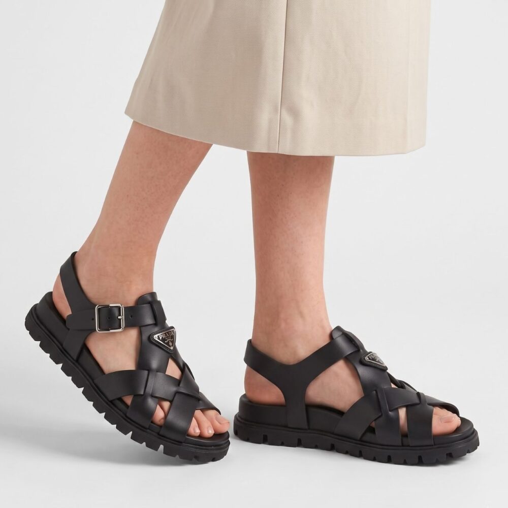 Alternative view of Prada Monolith Fisherman Sandals Black 2026