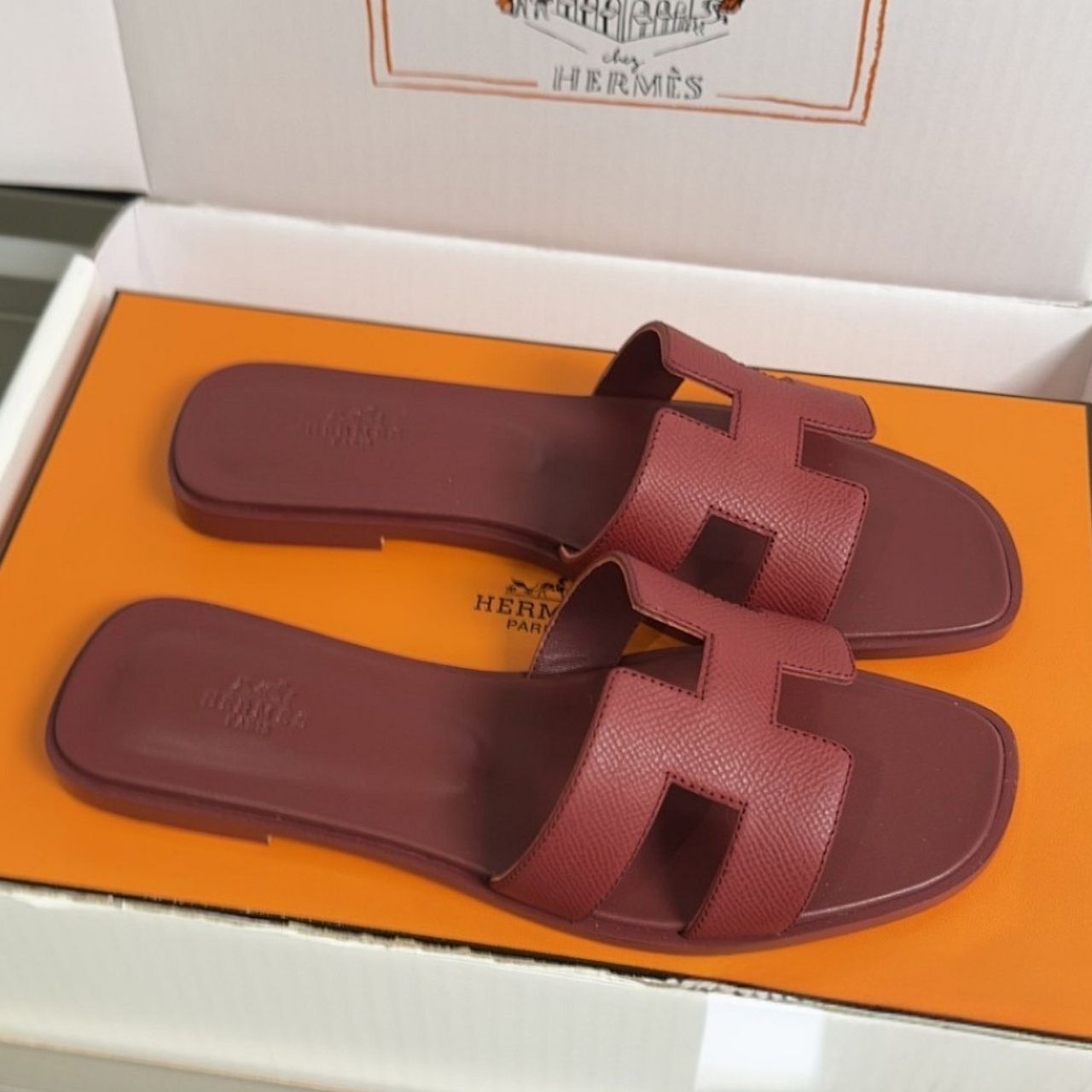 Hermes Oran Sandal Rouge H H202272Z L1340 - Image 2