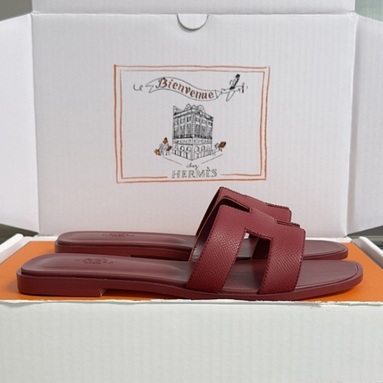 Hermes Oran Sandal Rouge H H202272Z L1340 - Image 3