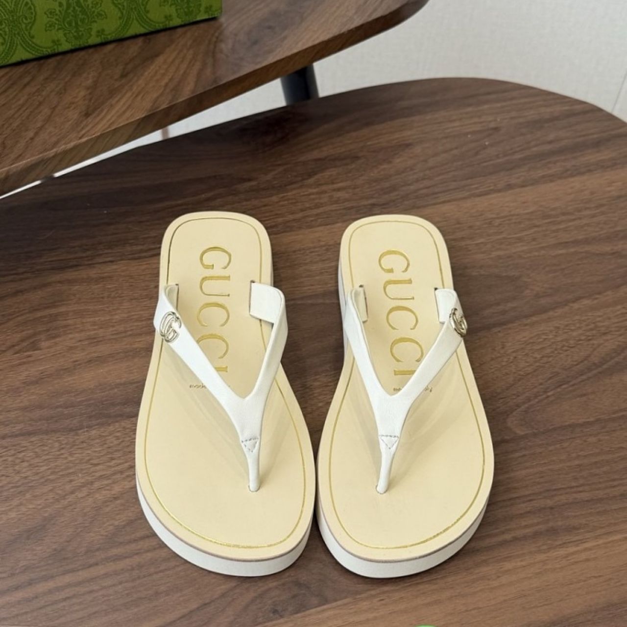 Gucci Thong Sandal With Double G Yellow 854815 0R000 7550 - Image 8