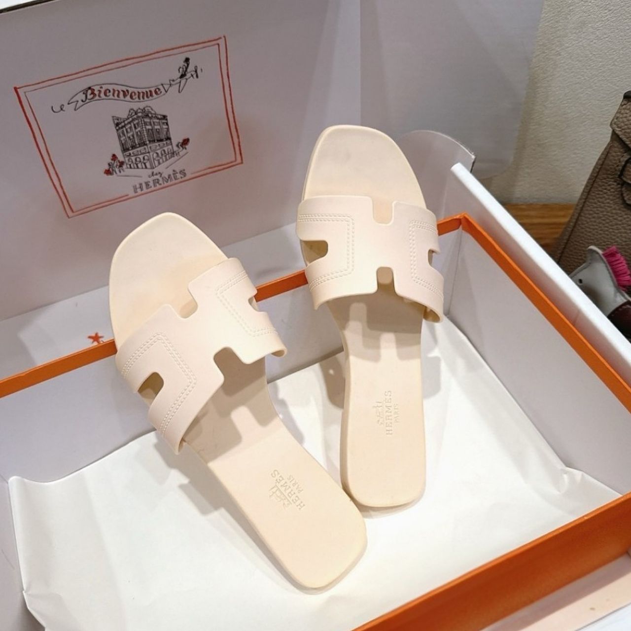 Hermes Oran Flat Slides Katherine - Image 8