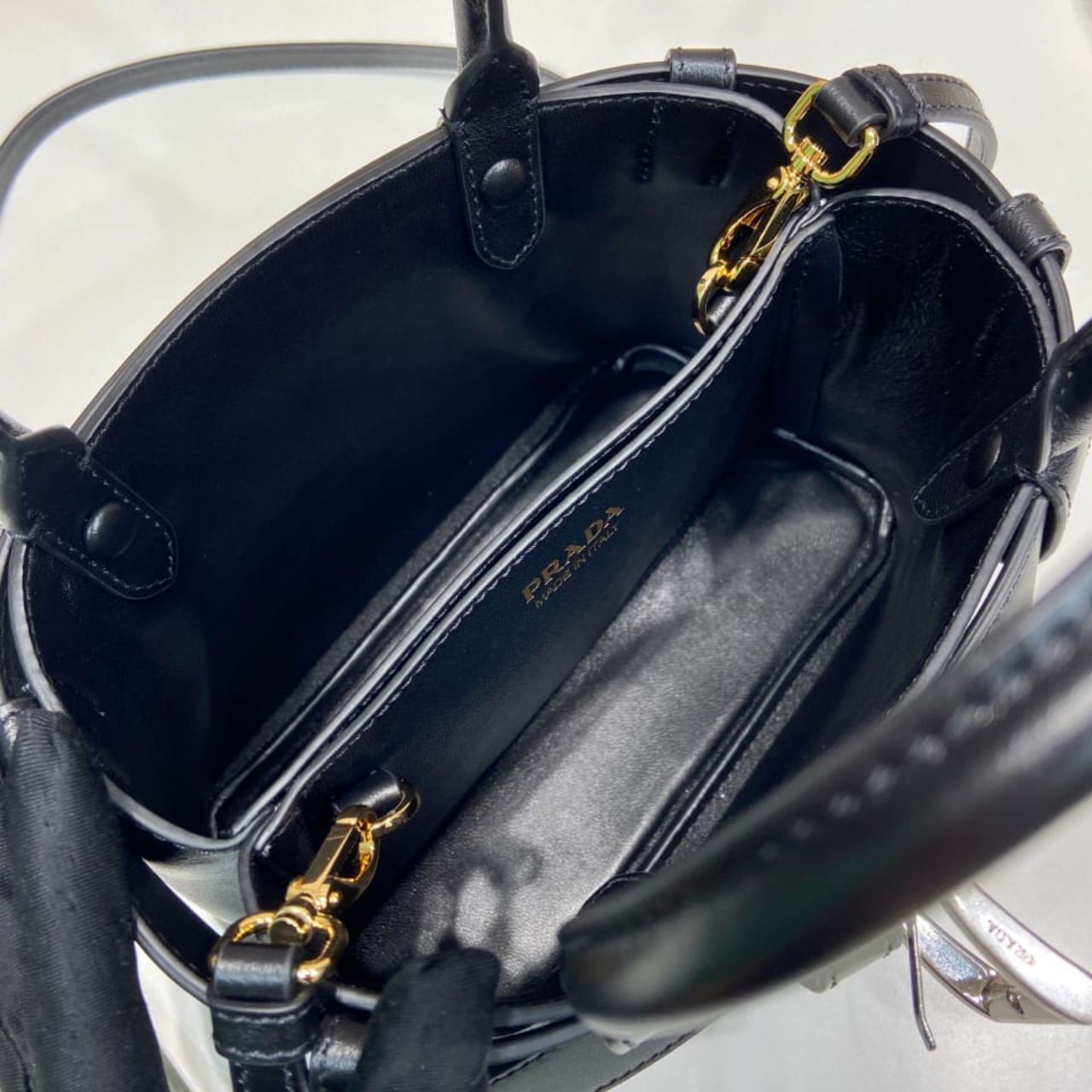 Prestige Edition - Prada Buckle Small Leather Bag With Belt Black 22cm 1BA502 2CY9 F0002 V OBO - Image 4