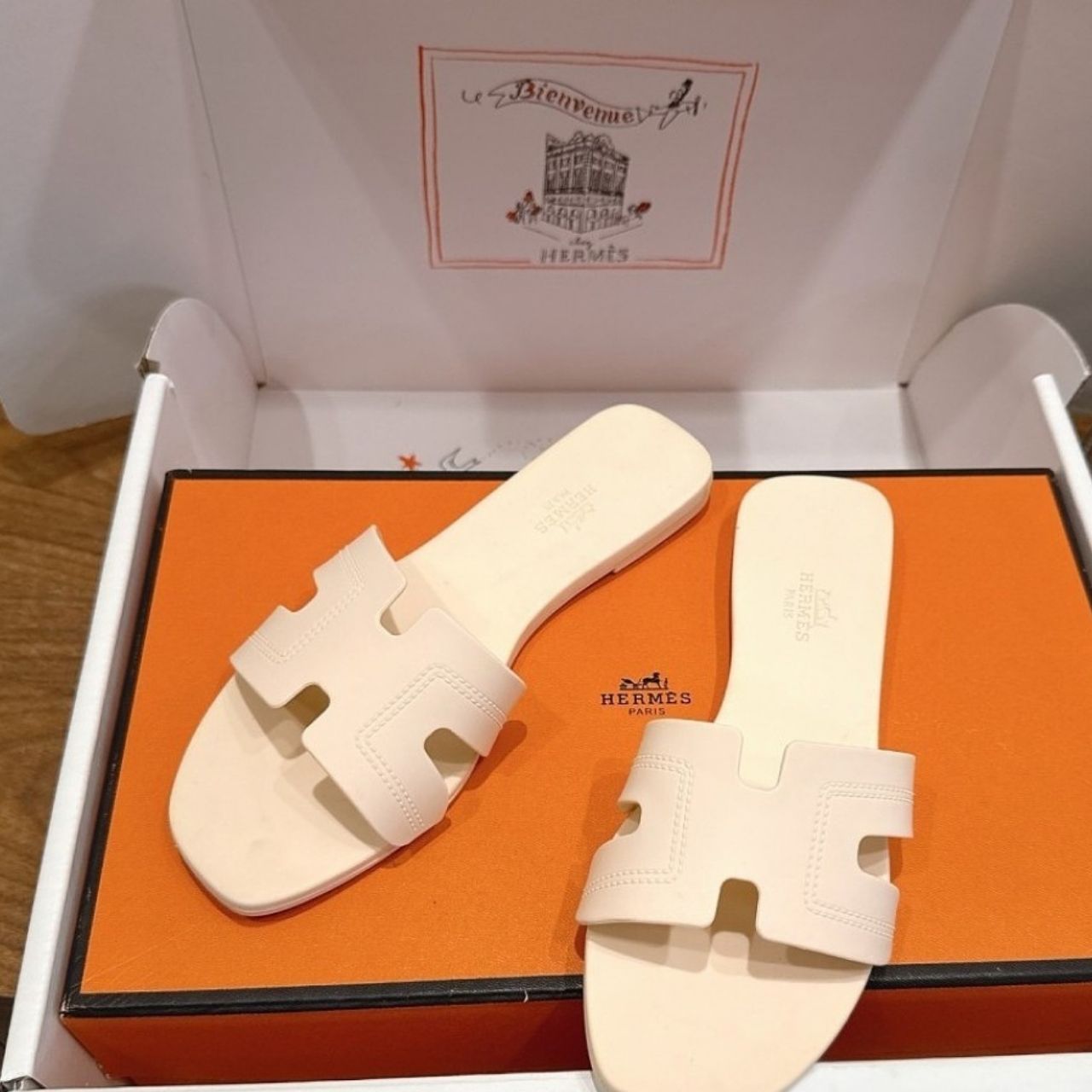 Hermes Oran Flat Slides Katherine - Image 7