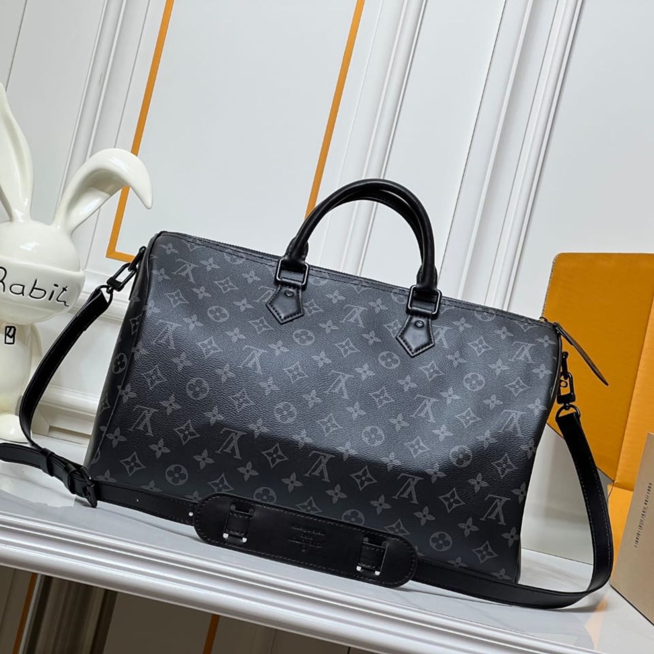 Louis Vuitton Keepall Bandoulière 40 Monogram Eclipse Black 40Cm - Image 5